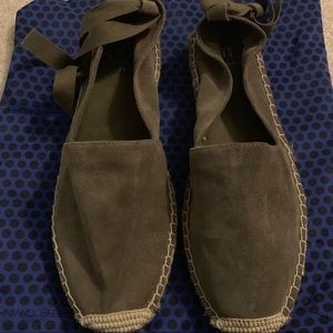 Gap suede espadrille, removable ankle strap, 10